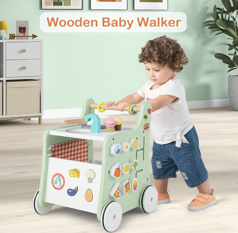 Rever Bebe  6-in-1 Wooden Baby Walker