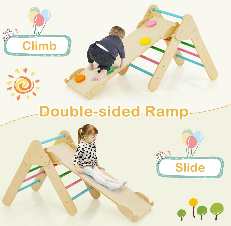 Rever Bebe 5 in 1 Kids Triangle Climbing Toys Set