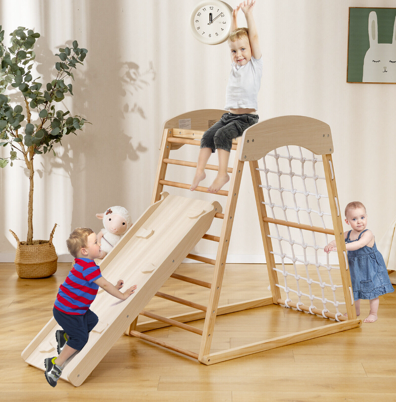 Baby Direct 6-in-1 Wood Jungle play Gym Montessori Climbing Play Set
