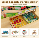 Rever Bebe Wooden Train Railway Activity Table Set