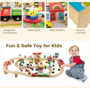 Rever Bebe Wooden Train Railway Activity Table Set