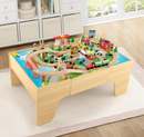 Rever Bebe Wooden Train Railway Activity Table Set