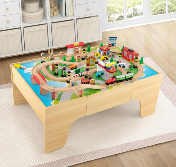 Reversible city and train table online