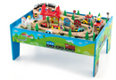 Rever Bebe Wooden Train Railway Table Set Multi Color