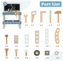 Rever Bebe Kids Play Tool Workbench Set