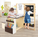 Rever Bebe Kids Art Easel Table & Bench Set