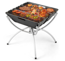 Rever Living Camping Campfire BBQ Grill, 3-in-1 Portable Firewood Charcoal Fire Pit