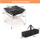 Rever Living Camping Campfire BBQ Grill, 3-in-1 Portable Firewood Charcoal Fire Pit