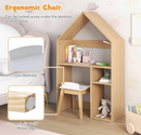 Rever Bebe Kids House-Shaped 2-in-1 Table and Chair Set