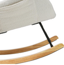 Baby Direct Rocking Armchair Feeding Chair Boucle Fabric Armchairs Lounge Sofa White