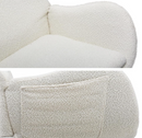 Baby Direct Rocking Armchair Feeding Chair Boucle Fabric Armchairs Lounge Sofa White