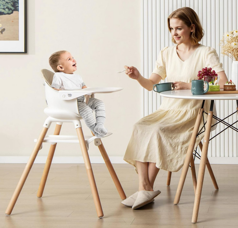 Rever Bebe 6-in-1 Convertible Wooden High Chair