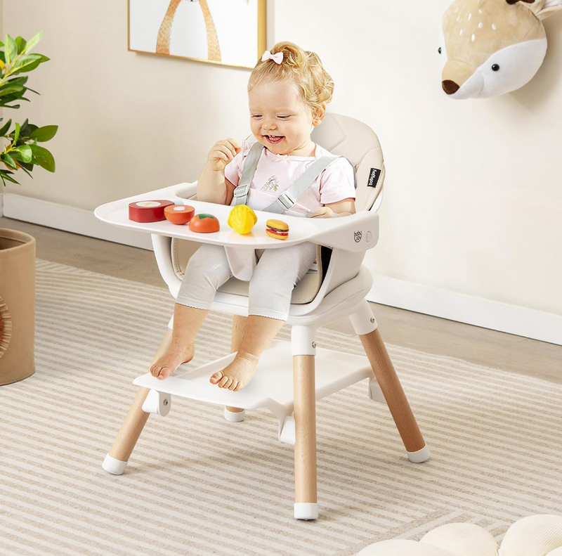 Rever Bebe 6-in-1 Convertible Wooden High Chair