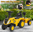 Licensed Caterpillar Push-Along Tractor with Trailer