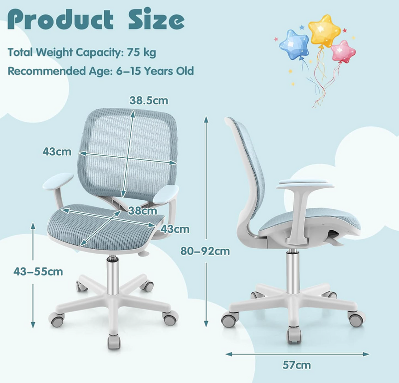 Rever Bebe Kids Ergonomic Study Computer Chair