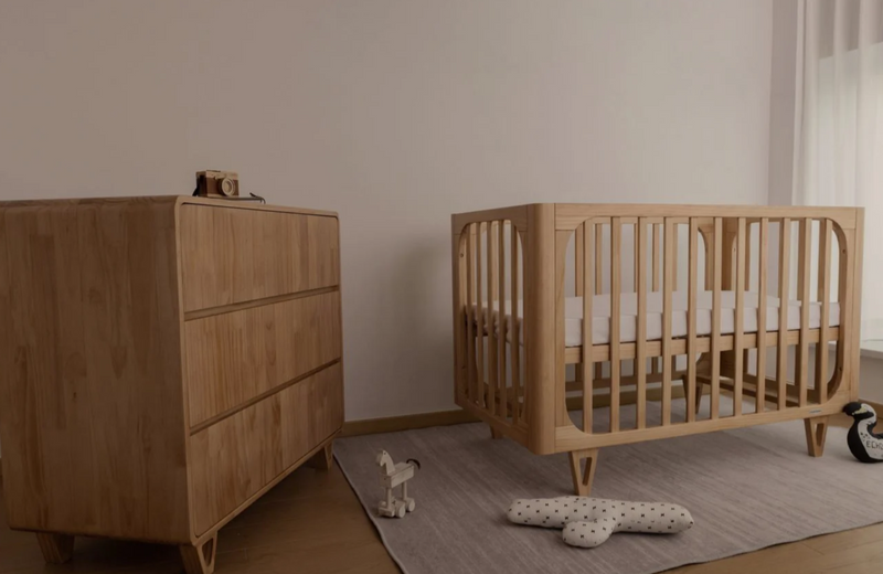 Cocoon Vibe Sandstone cot and Chest Package