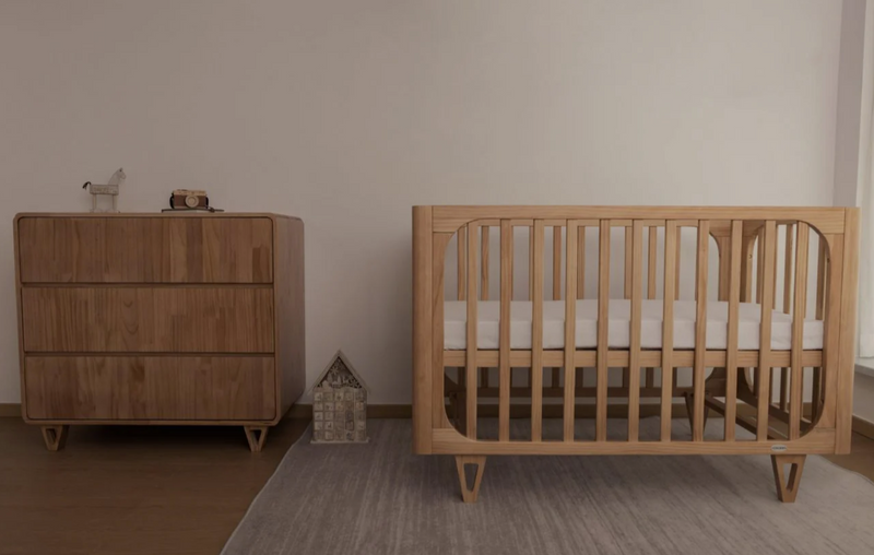 Cocoon Vibe Sandstone cot and Chest Package