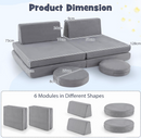 Rever Bebe 6 PCS Kids Modular Play Sofa Couch