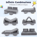 Rever Bebe 6 PCS Kids Modular Play Sofa Couch