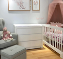 Cocoon Aston Cot + 3 Drawer Chest Package (Mattress included) - White