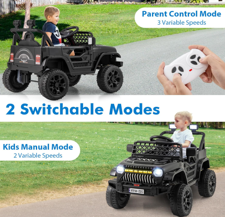 12V Kids Ride on Jeep Electric Toy Car with Remote Control