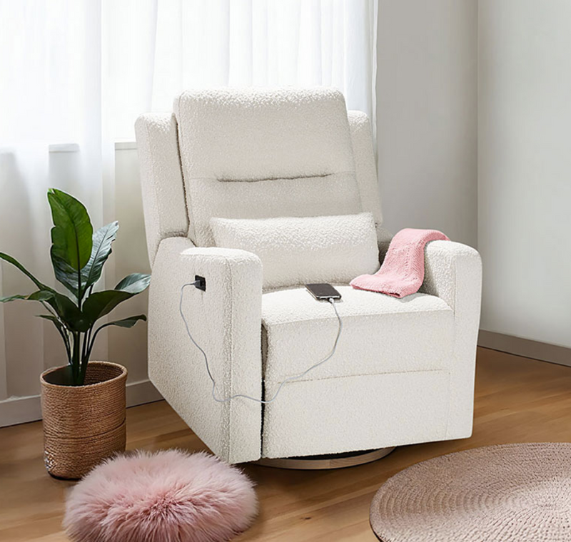 COCOON RIO Electric Recliner Glider Nursery Chair in Vanilla