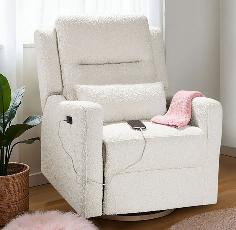 COCOON RIO Electric Recliner Glider Nursery Chair in Vanilla