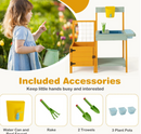 Kids Outdoor Potting Bench Mud Playset with Planter Box