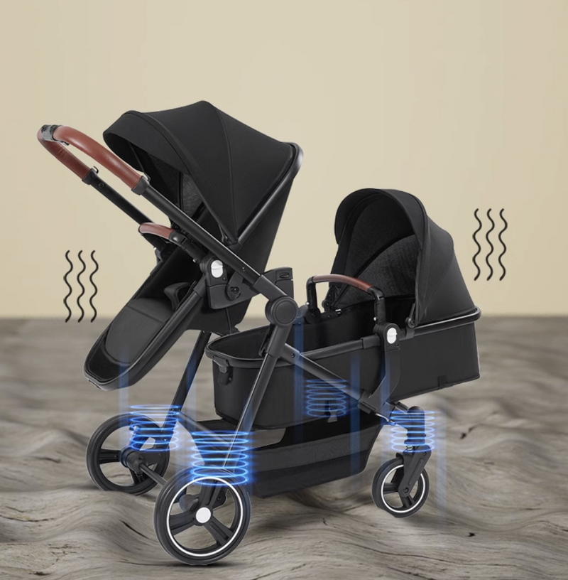 Rever Bebe Horizon Single To Double Pram / Stroller