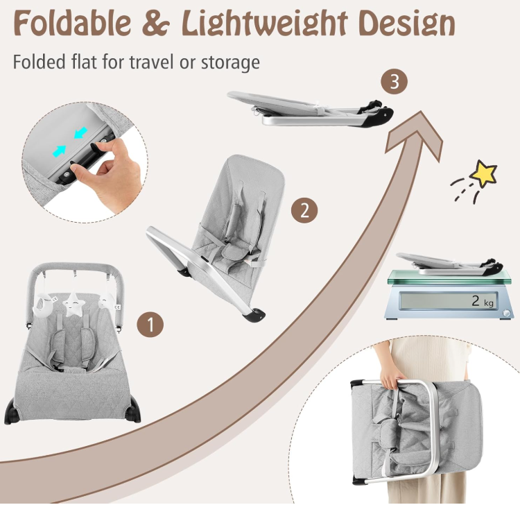 Rever Bebe Foldable Baby Bouncer