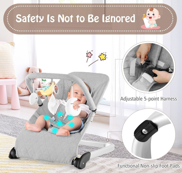 Rever Bebe Foldable Baby Bouncer