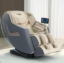 3D Massage Chair Electric Massager Head Back, Heating Chairs, Soft PU Leather Zero Gravity Massages Kneading Relaxation Rolling Full Body Foot Massagers Reclining Machine Grey
