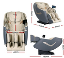 3D Massage Chair Electric Massager Head Back, Heating Chairs, Soft PU Leather Zero Gravity Massages Kneading Relaxation Rolling Full Body Foot Massagers Reclining Machine Grey