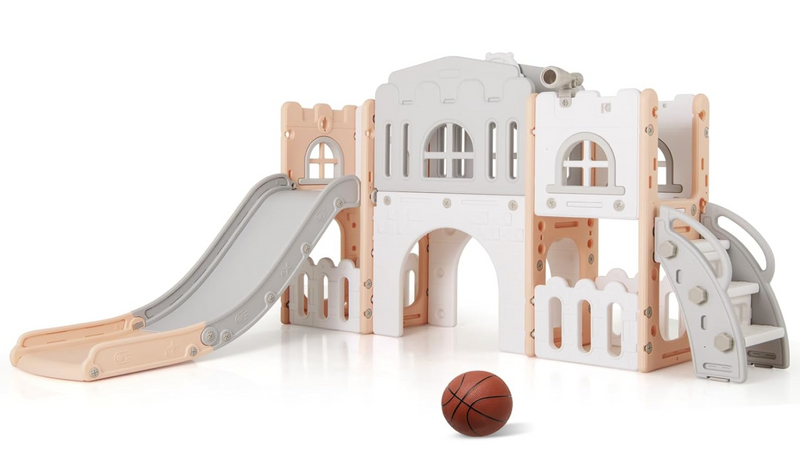 Rever Bebe Royal Castle Adventure Playset: Slide, Hoop, and Storage