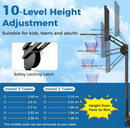 Portable All Weather Basketball Goal System w/Shatterproof Backboard