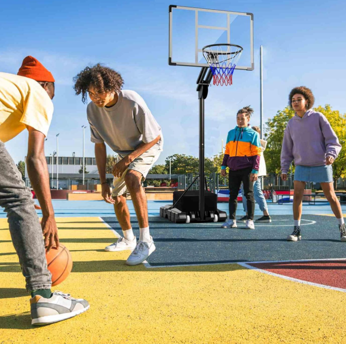 Portable All Weather Basketball Goal System w/Shatterproof Backboard