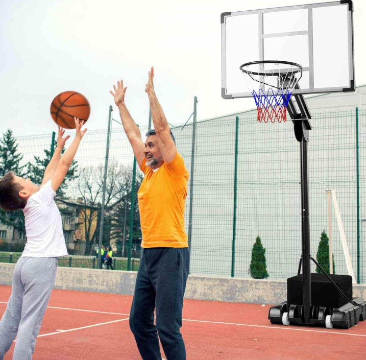 Portable All Weather Basketball Goal System w/Shatterproof Backboard