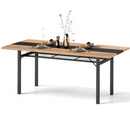 180cm Wooden Dinning Table with Metal Frame