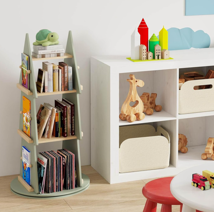 Rever Bebe Treehouse Rotating Bookshelf