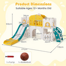 Rever Bebe Royal Castle Adventure Playset: Slide, Hoop, and Storage