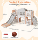 Rever Bebe Royal Castle Adventure Playset: Slide, Hoop, and Storage