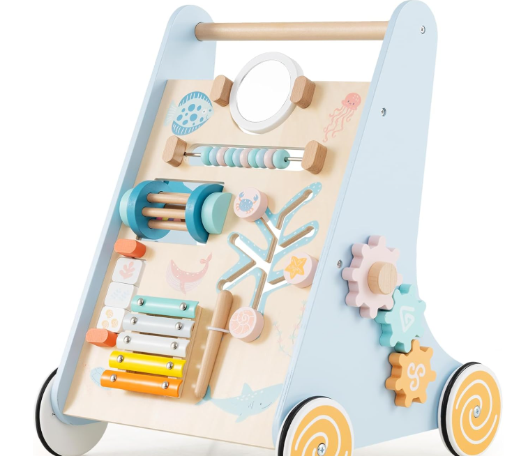 Rever Bebe  All-in-1 Wooden Baby Walker