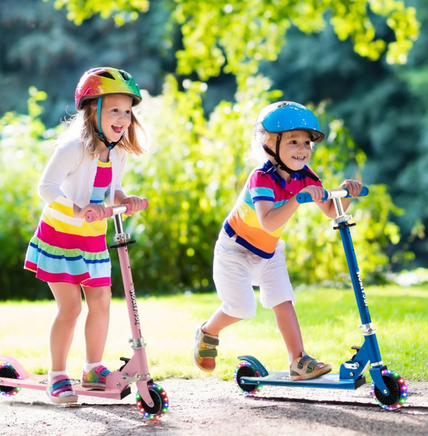 Folding Kids Scooter with Light-Up Wheels