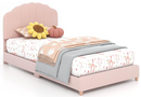 Rever Bebe Snuggle Kids single bed in pink teddy with mattress