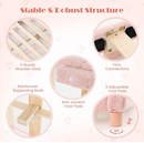 Rever Bebe Snuggle Kids single bed in pink teddy with mattress