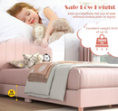Rever Bebe Snuggle Kids single bed in pink teddy with mattress