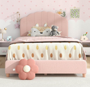 Rever Bebe Snuggle Kids single bed in pink teddy with mattress
