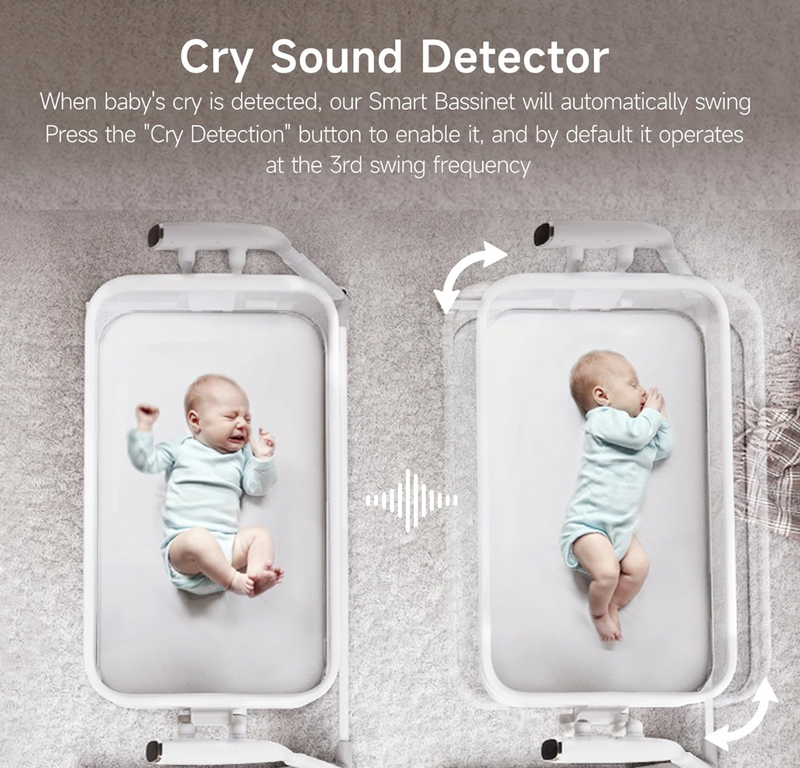 Rever Bebe Smart Dream Electric Rocking Bedside Co Sleeper