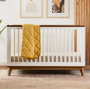 Babyletto Scoot 3 in 1 cot and  Dresser Set White/Walnut