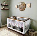 Babyletto Scoot 3 in 1 cot and  Dresser Set White/Walnut